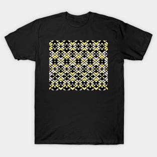 Abstract geometric pattern - gold, gray and black. T-Shirt